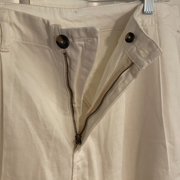 New! Free People Addy Wide leg easy fit chino Pant White nwot 33550 - Picture 7 of 16